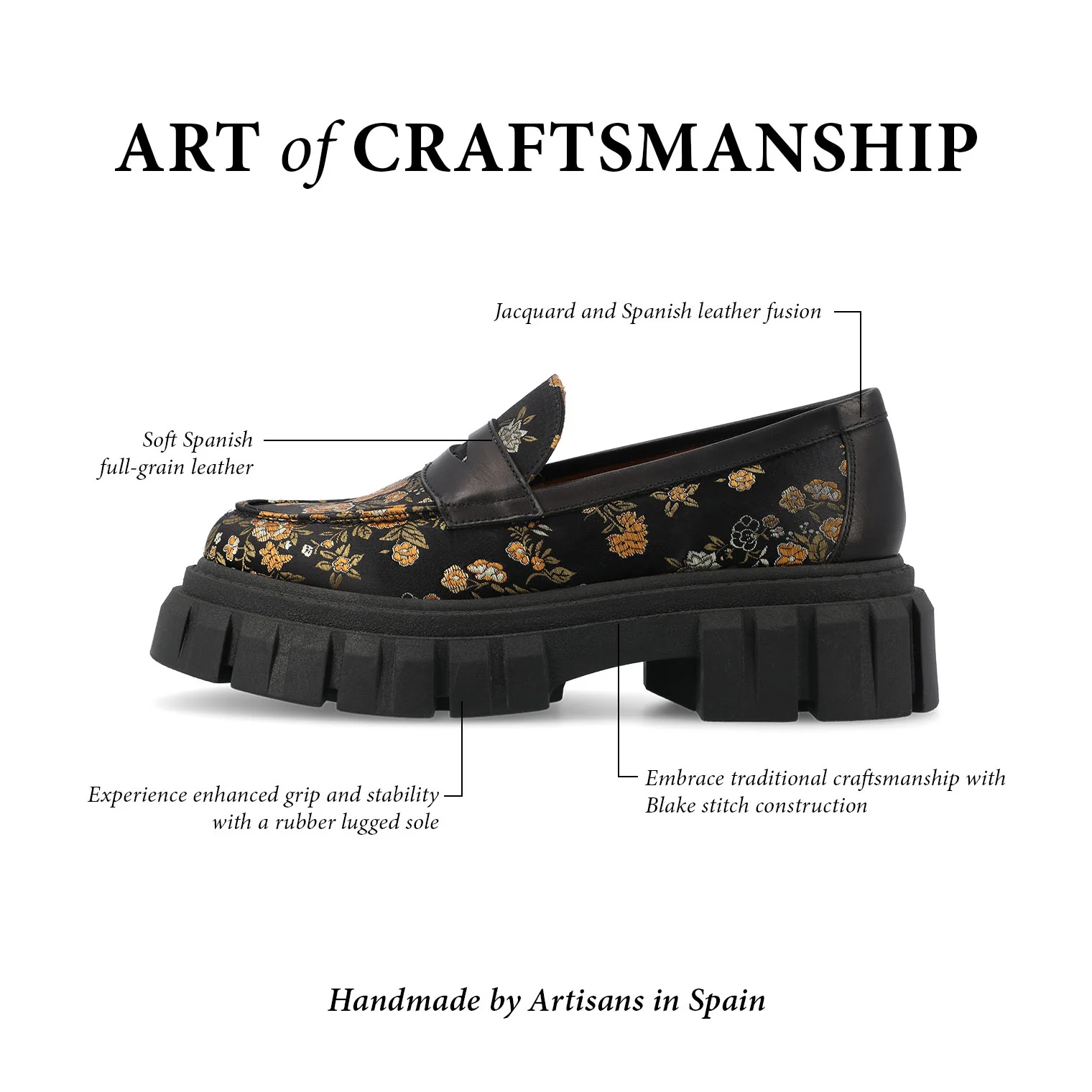 The Flora Women's Loafer in Eden Noir - Image 6