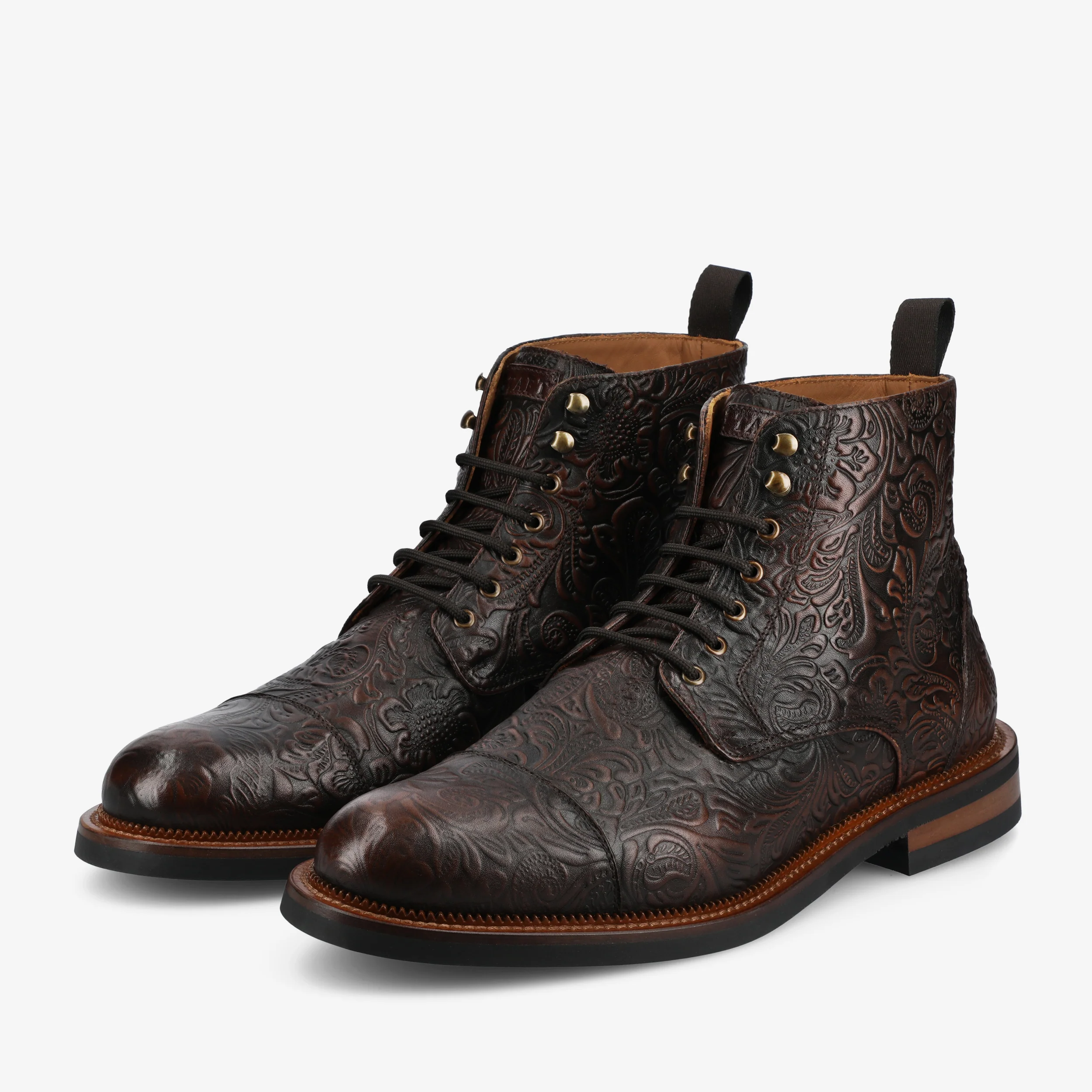 The Rome Boot in Brown Floral - Image 2